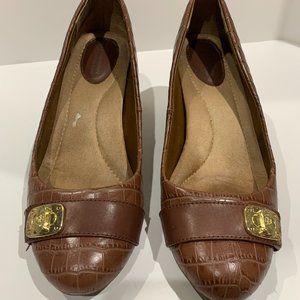 GIANI BERNINI LORENN BROWN LEATHER SHOES SIZE 7.5